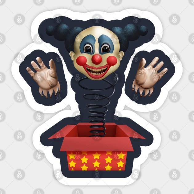 Clown Sticker by lidijaarts